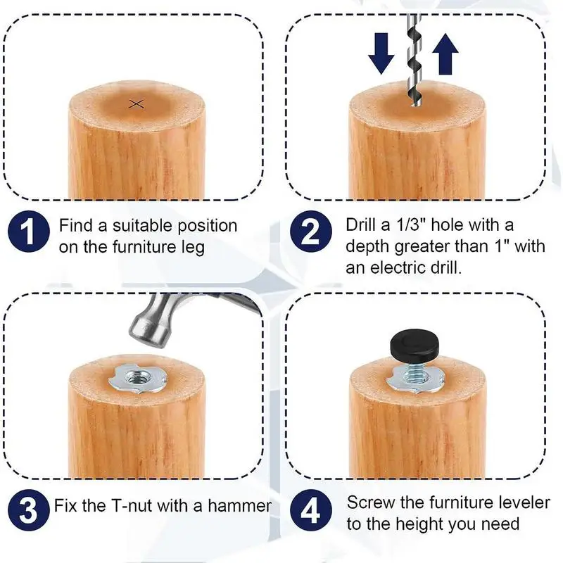 Noga stołu stopy regulowana śruba podkładki meblowe przezroczyste niwelatory do szafek kanapy stoły krzesła akcesoria domowe