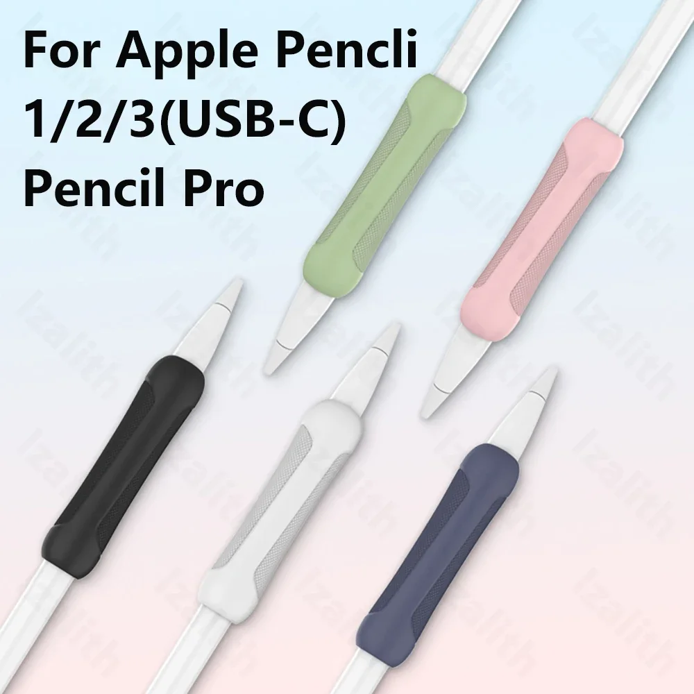 Мягкая силиконовая ручка для Apple Pencil 1/2/3, защитный чехол, противоударный, нескользящий чехол с защитой от царапин для Pencil Pro