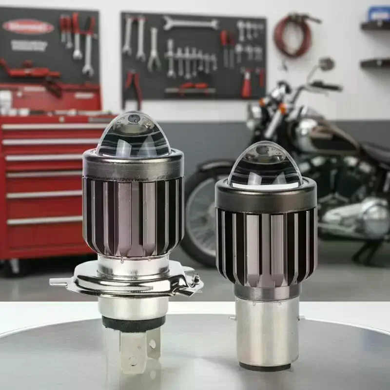 1Pcs Universal Motorcycle H4/BA20D Headlight Hard Light Led Light Motorbike Lamp Ultra-Long Illumination Distance