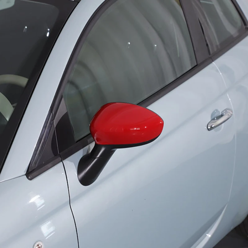 

For Fiat 500 2010-2024 ABS Carbon Fiber Car Exterior Mirror Rearview Mirror Cover Decorate Car Accessories (replacement Parts)