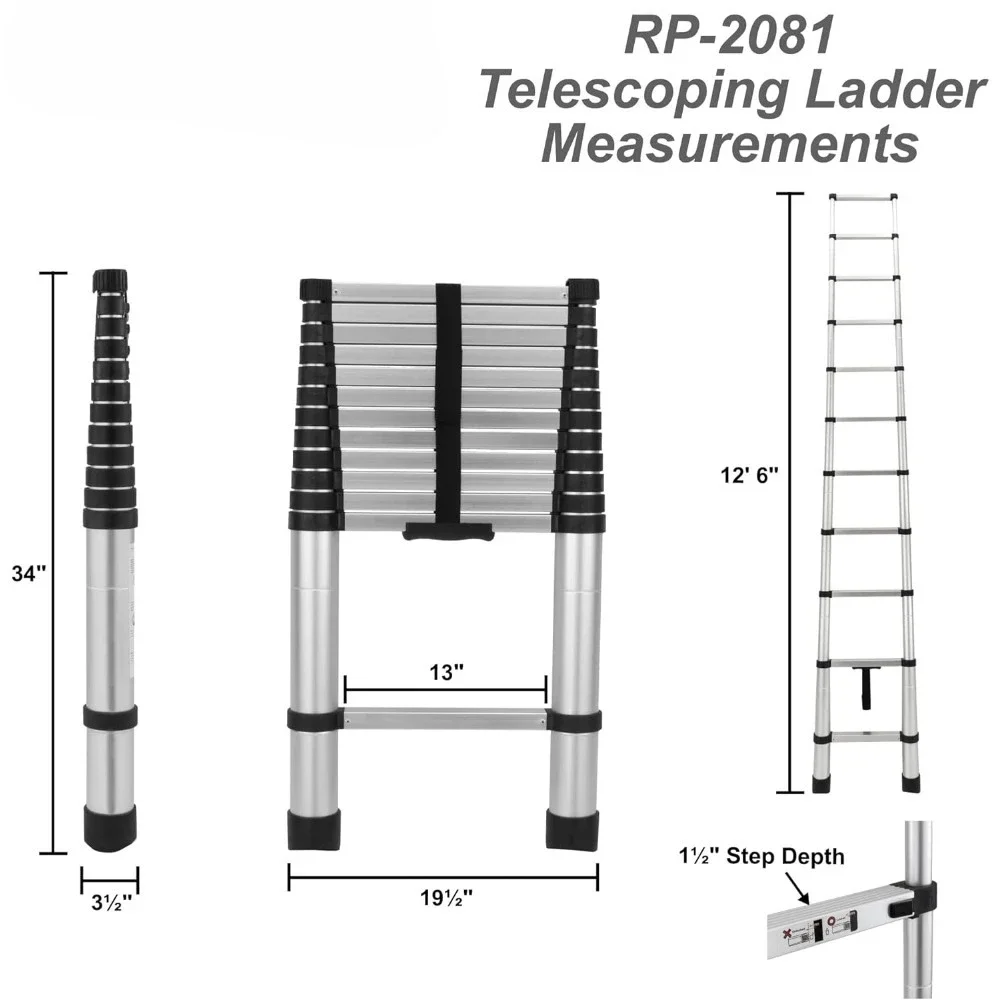 Telescoping Ladder 12.5ft Compatible