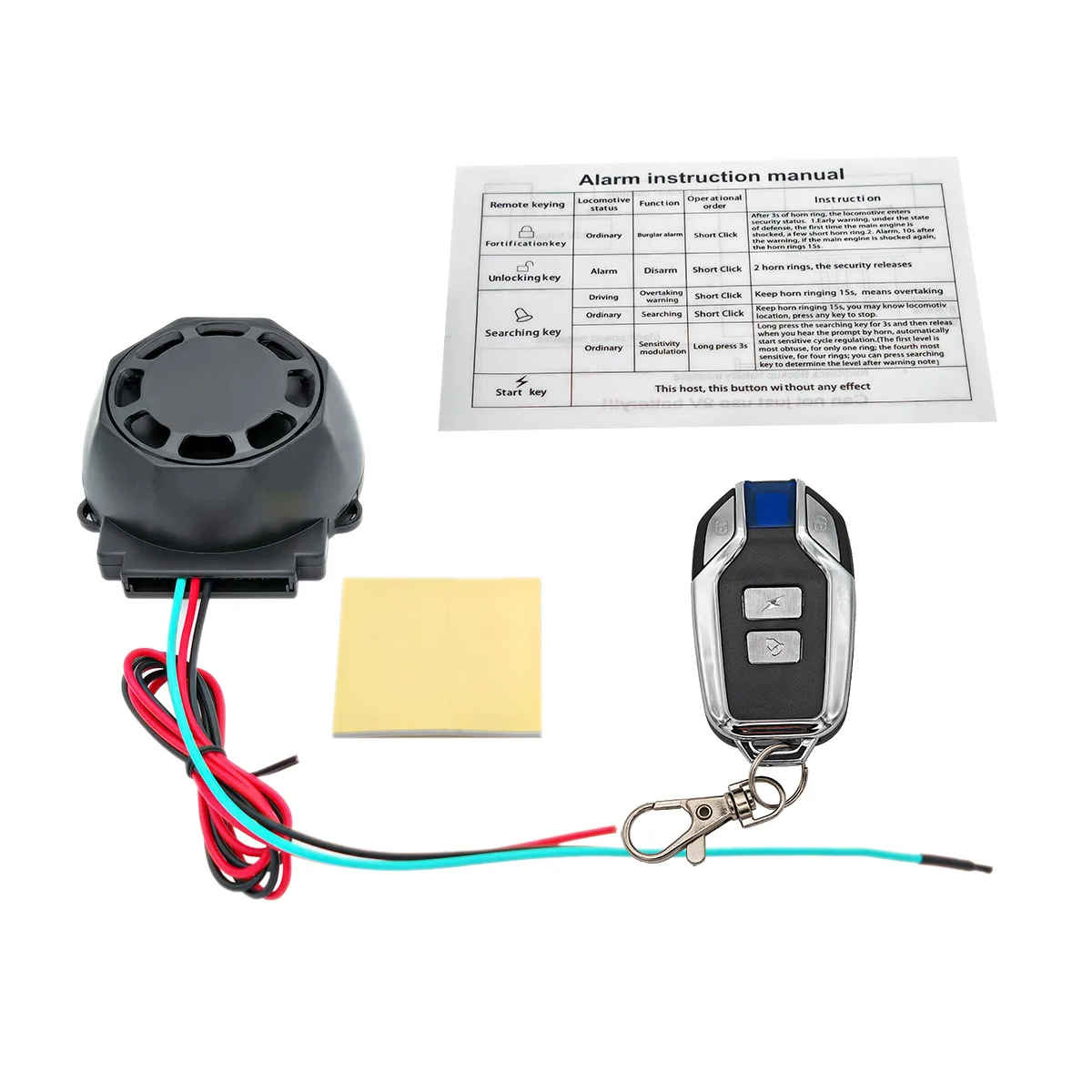 12V Universal-Vibrationsalarm, einfache Installation, Motorradalarm mit Auto-Tracking-Funktion, einstellbare Empfindlichkeit