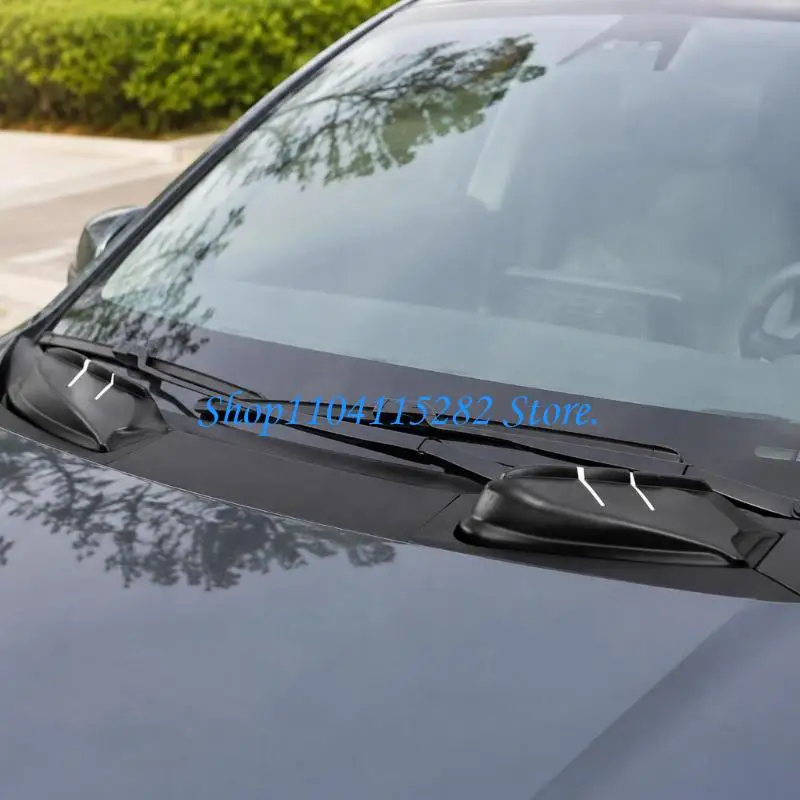 Routine Maintenance Wiper Deflector Pair, Clip-On ABS Wiper Arm Part With Curved Shell Form and Left Right Vehicle Matching for