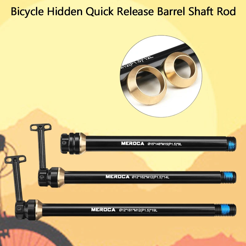 

Bicycle Hidden Quick Release Barrel Shaft Rod 12/15MM Aluminum Alloy QR MTB Road Bike Thru Axle Rod Bicycle Parts Winter Cycling