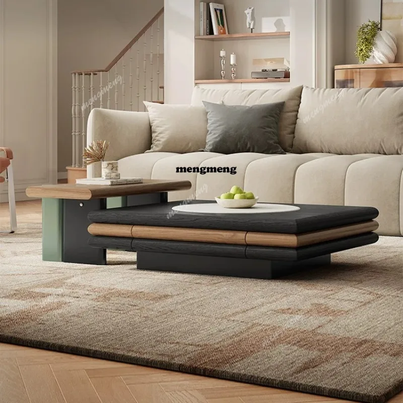 

Medieval travertine coffee table new living room home highend atmosphere creative retro small apartment coffee table combination
