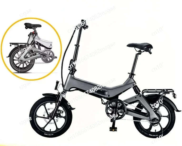 

16-Inch lithium battery folding electric bicycle aluminum alloy frame two-wheel power scooter