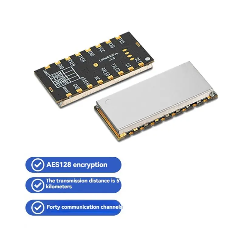 B04B-Lora600pro Lora Module 100Mw 5KM TTL 40CH Dual-Antenna Port Wireless Communication Module Serial 915Mhz