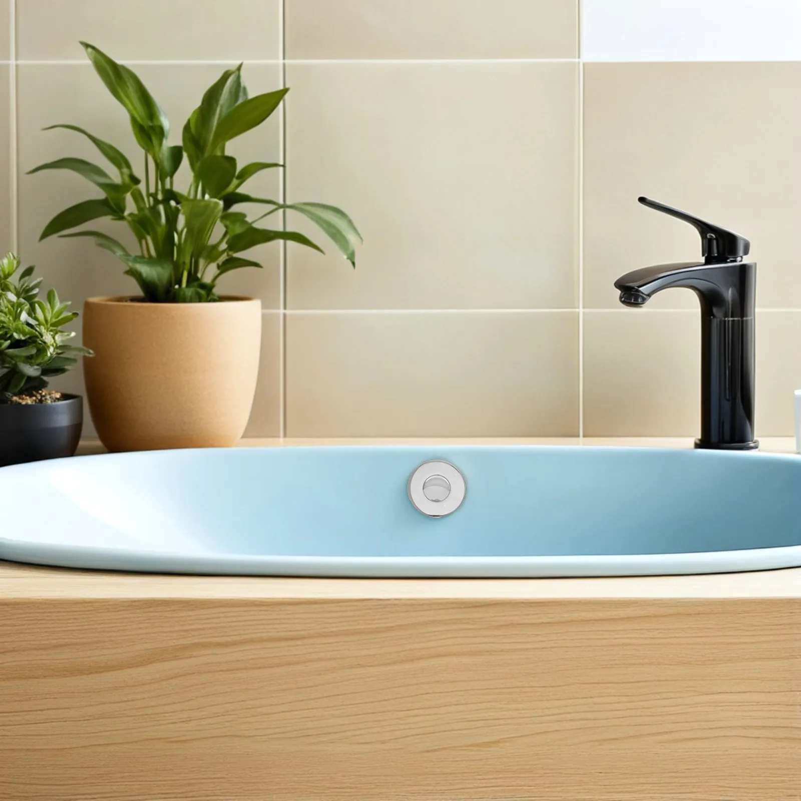 

Комплект из 2 элегантных круглых декоративных колпачков для слива раковины/умывальника, защита от загрязнений для кухонной мойки