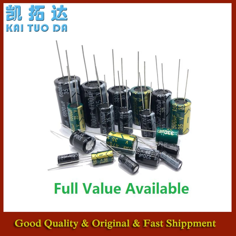 20PCS 47UF 1500UF 10UF 22UF Aluminum Electrolytic Capacitor 470uF 4700uf 2700uf 10V 1000UF 16V 25V 330UF 35V 680UF 100UF 220UF