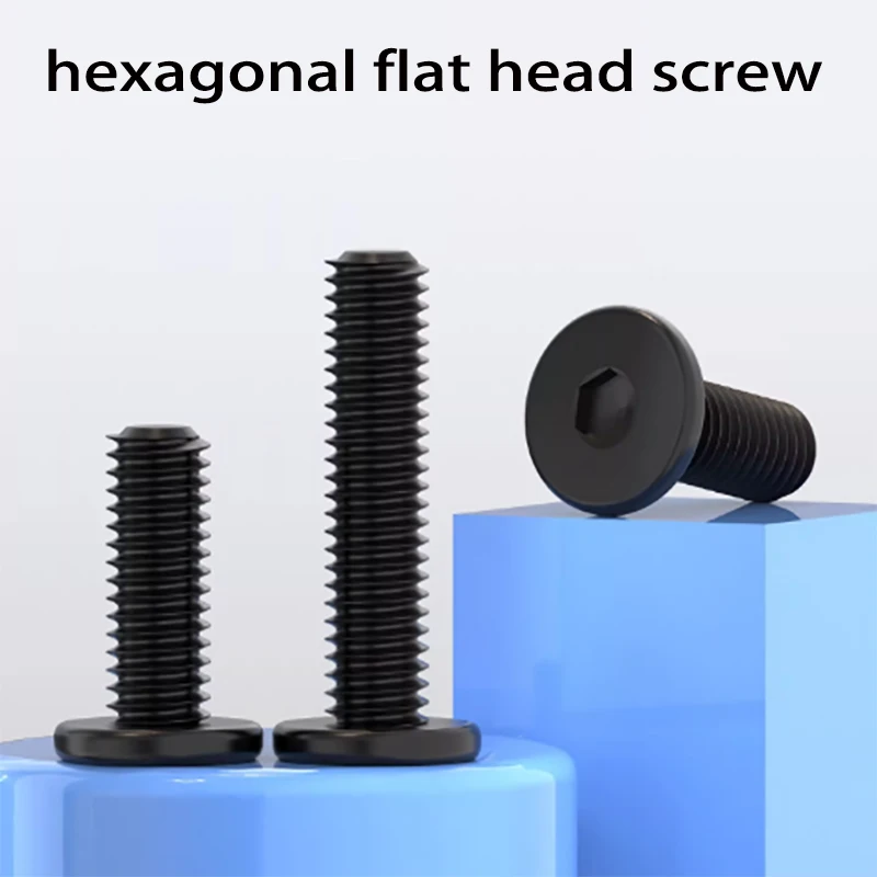 

Black 304 Stainless Steel Allen Hexagon Ultrathin Head Bolt Hex Socket Ultra Thin Flat Wafer Head Screw CM M6 M8 M10 M12