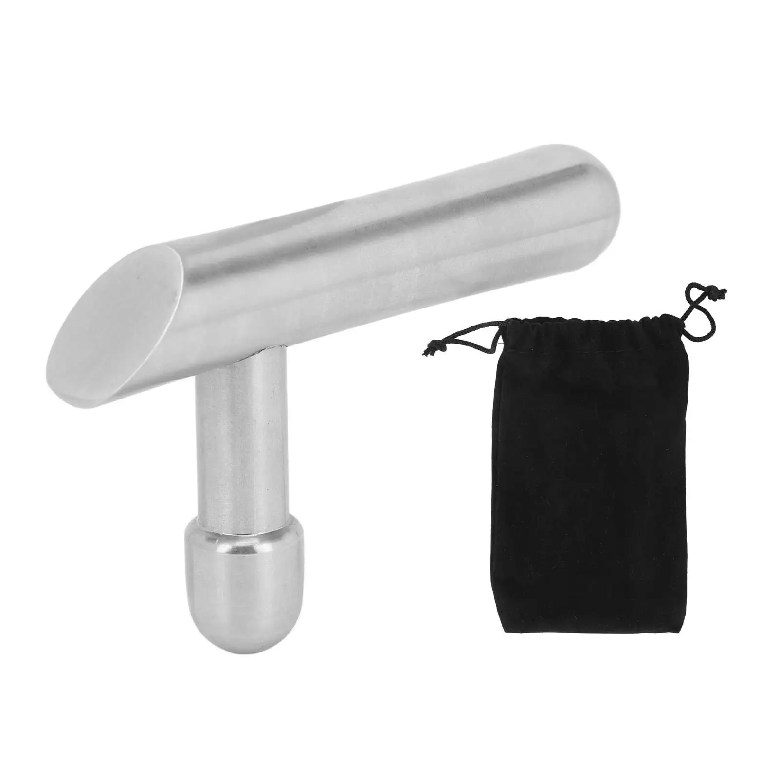 

Deep Tissue Massage Tool T Bar Pressure Point Massager for Reflexology Stainless Steel Portable Muscle Relaxation