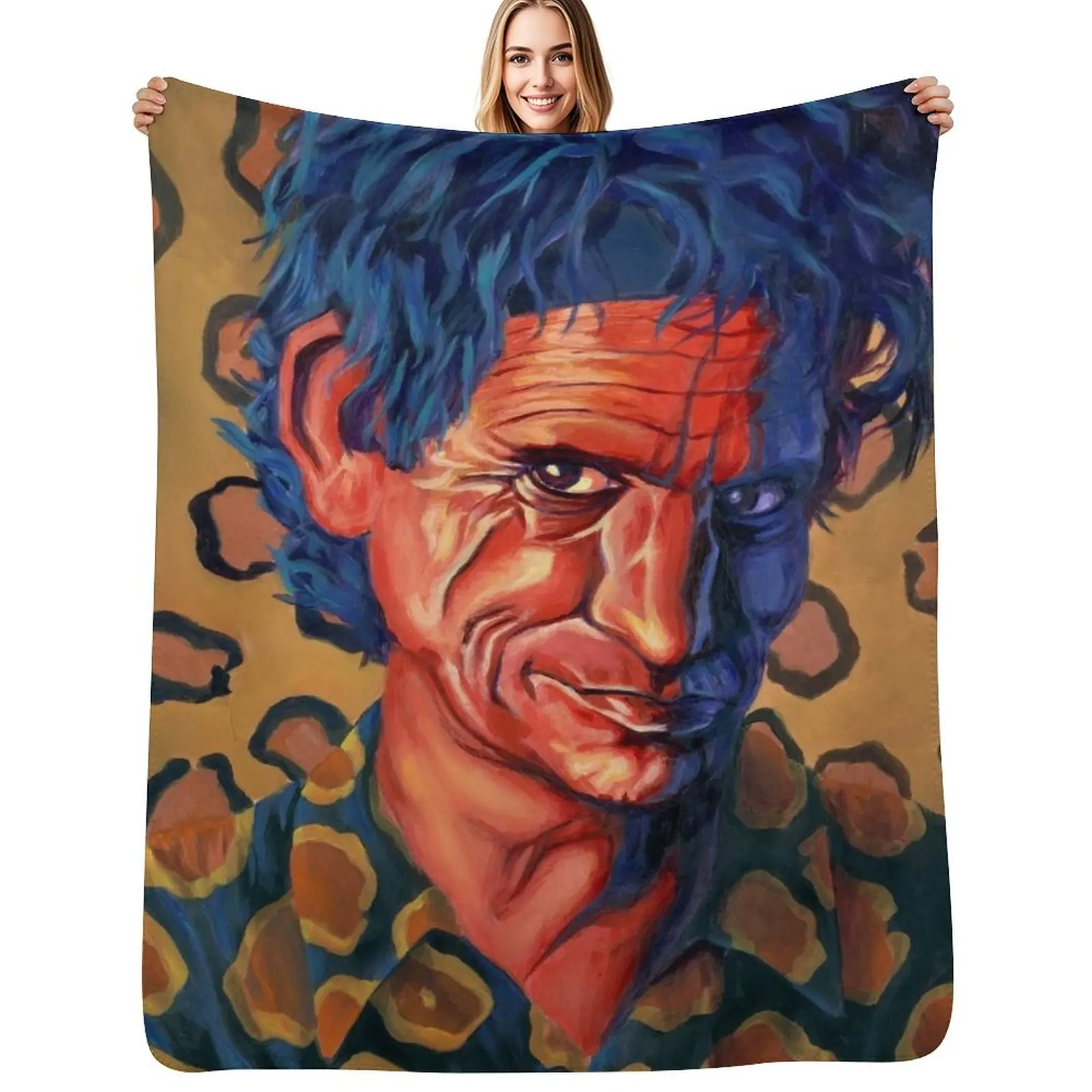 

Keith Richards Throw Blanket Blankets Sofas Of Decoration Cute Plaid warm for winter Loose Blankets