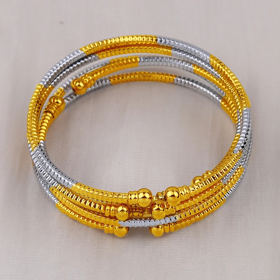 Goldlen Ближний Восток 6 шт./партия ферросплав серебряные браслеты Дубай женские модные ювелирные изделия Эфиопия невеста свадебный подарок