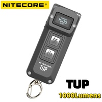 NITECORE TUP Light Mini Flashlight USB Rechargeable 1000Lumens EDC Keychain Revolutionary Intelligent Torch Built-in Battery