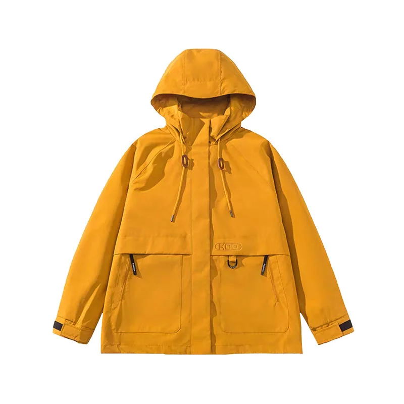 Men's Soft Shell Jacket Spring Autumn Waterproof Outdoor Zip Up Hooded Jacket Unisex Windbreaker Hiking Camping Lightweight Coat