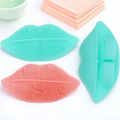 

3 Pcs Lip Brush Face Cleaning Exfoliating Scrub Silicone Soft Flexible for Women Travel Size Lightweight Portable