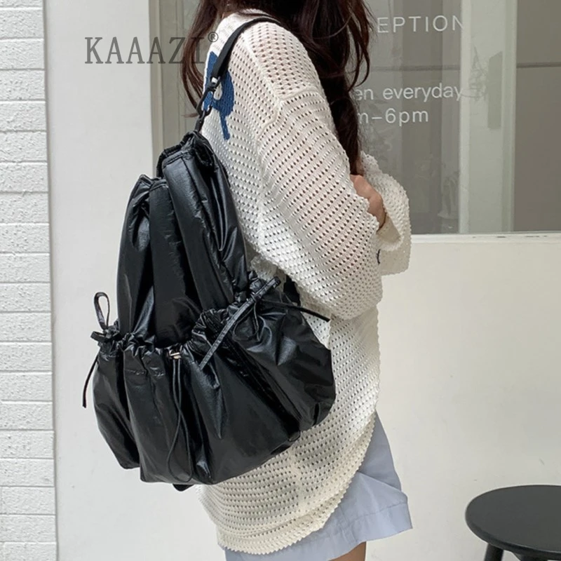 Designer Casual Women Backpack Versatile New 2024 Shoulder Bags Work Large Capacity Luxury Handbags Drawstring High Quality