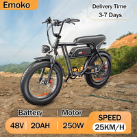Emoko C99 Electric Bicycle 250W Motor 48V20Ah Lithium Battery Hydraulic Brake E-Bike 20*4.0-inch Fat Tire Mountain Electric Bike