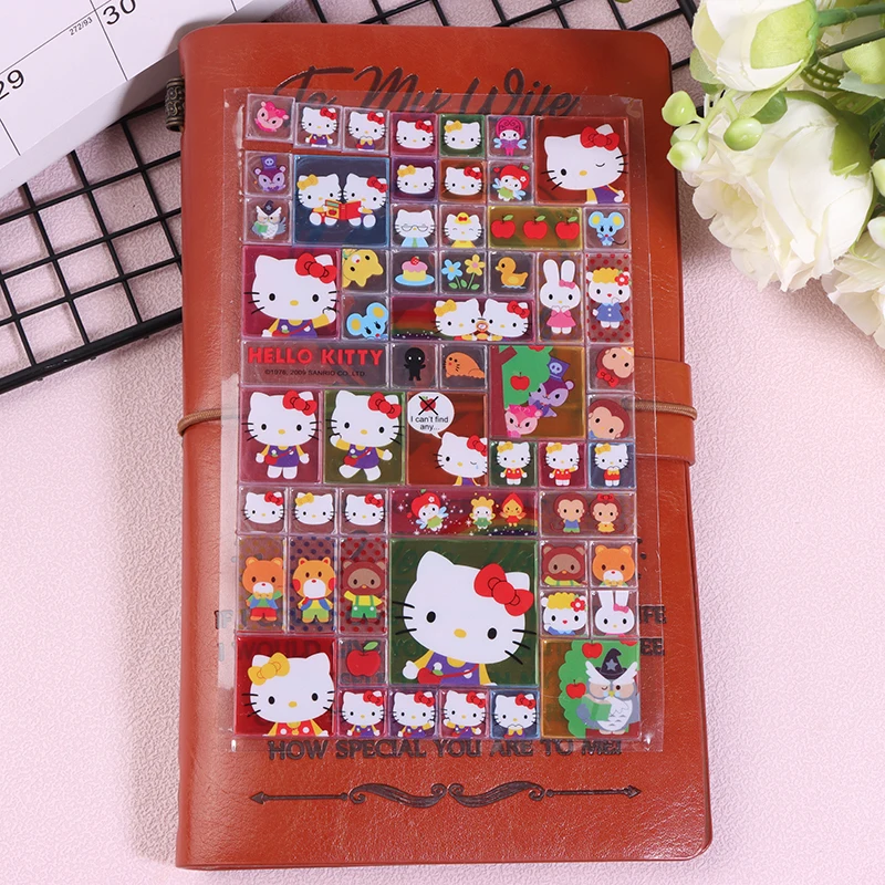 Cartoon Hello Kitty Sticker Kawaii Anime Cute Cup Phone Case Storage Box Decorate Stickers Girls Gifts