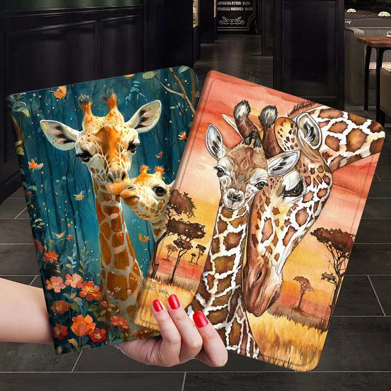 

Чехол для планшета Samsung Galaxy Tab S7 S8 S9 S10 FE Plus 12,4 13,1 дюйма с рисунком аниме-жирафа