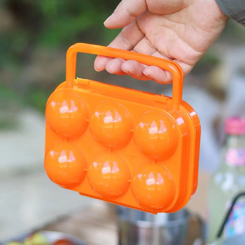 

6/12 Grid Egg Storage Box Portable Egg Holder Container for Outdoor Camping Picnic Eggs Box Case Kitchen Organizer Case E1X4