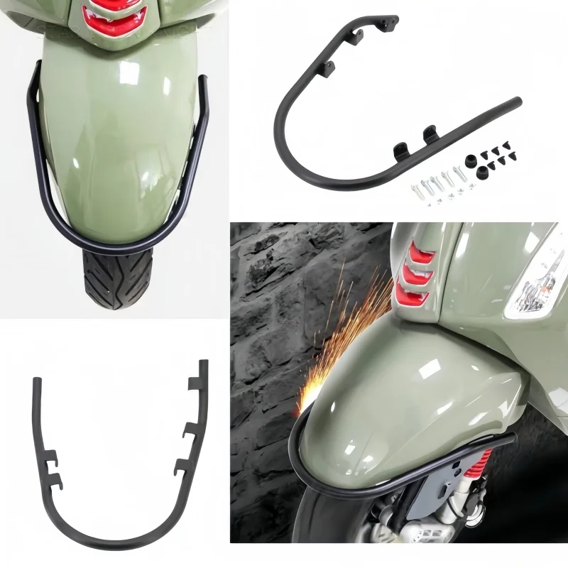 For Vespa Sprint Primavera 125 150 Motorcycle Front Fender Mudguard Bumper Guard Frame Protector 2014-2021