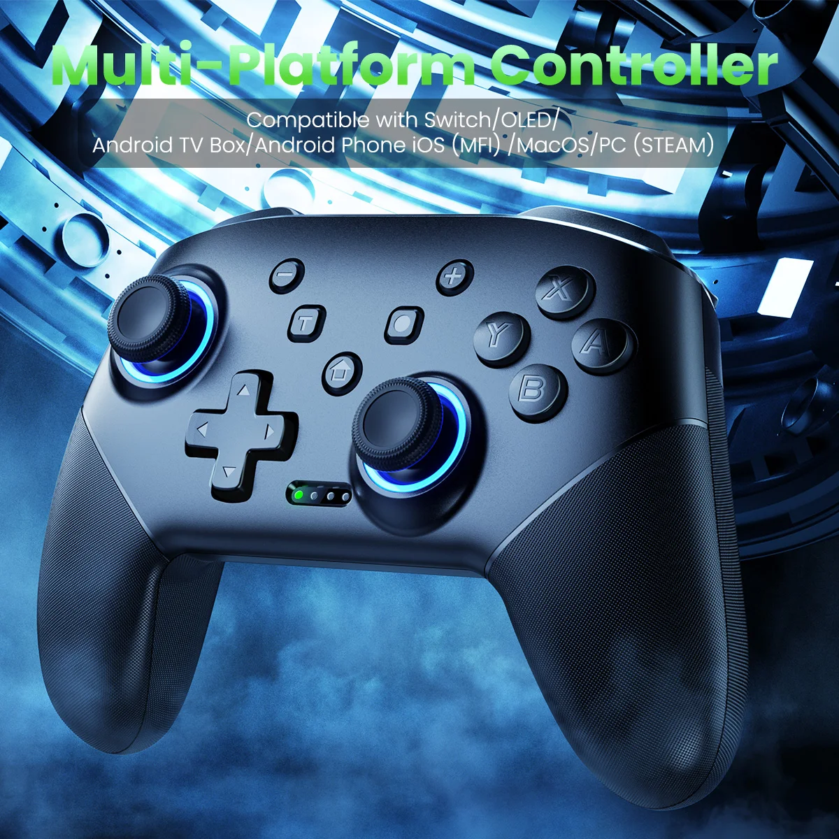 وحدات تحكم التبديل اللاسلكية، متوافقة مع وحدات تحكم Switch Pro للتبديل/Switch Lite/OLED/PC، بطارية بمفتاح واحد 1000 مللي أمبير في الساعة #3