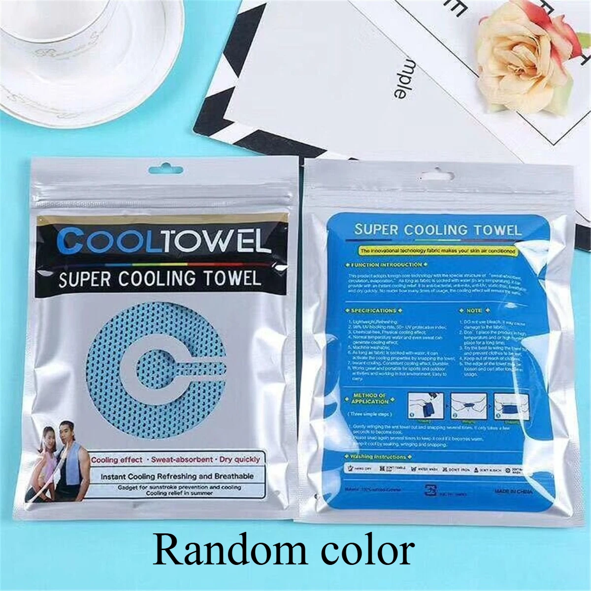 1PC Cold Sensation Towel Sports Towel Sweat Absorbing Summer Gym Quick-Dry Towel