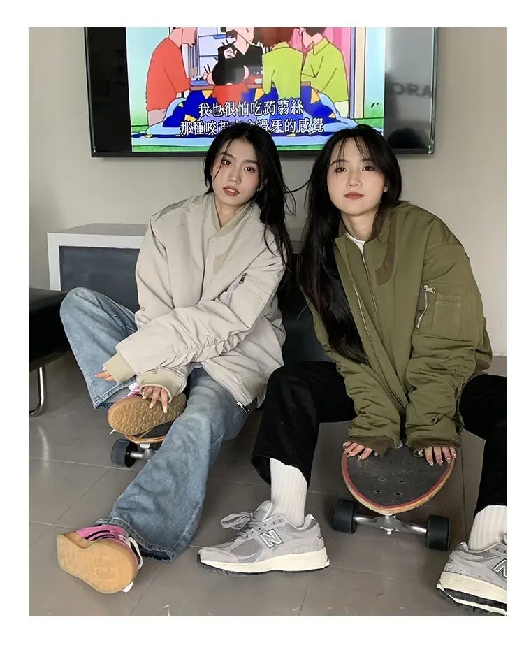 

Bomber Jackets Womens Jacket Streetwear Fall Satin Stand-Collar Elegant Clubwear Glitter Sequined Party Festival Softshell Daily