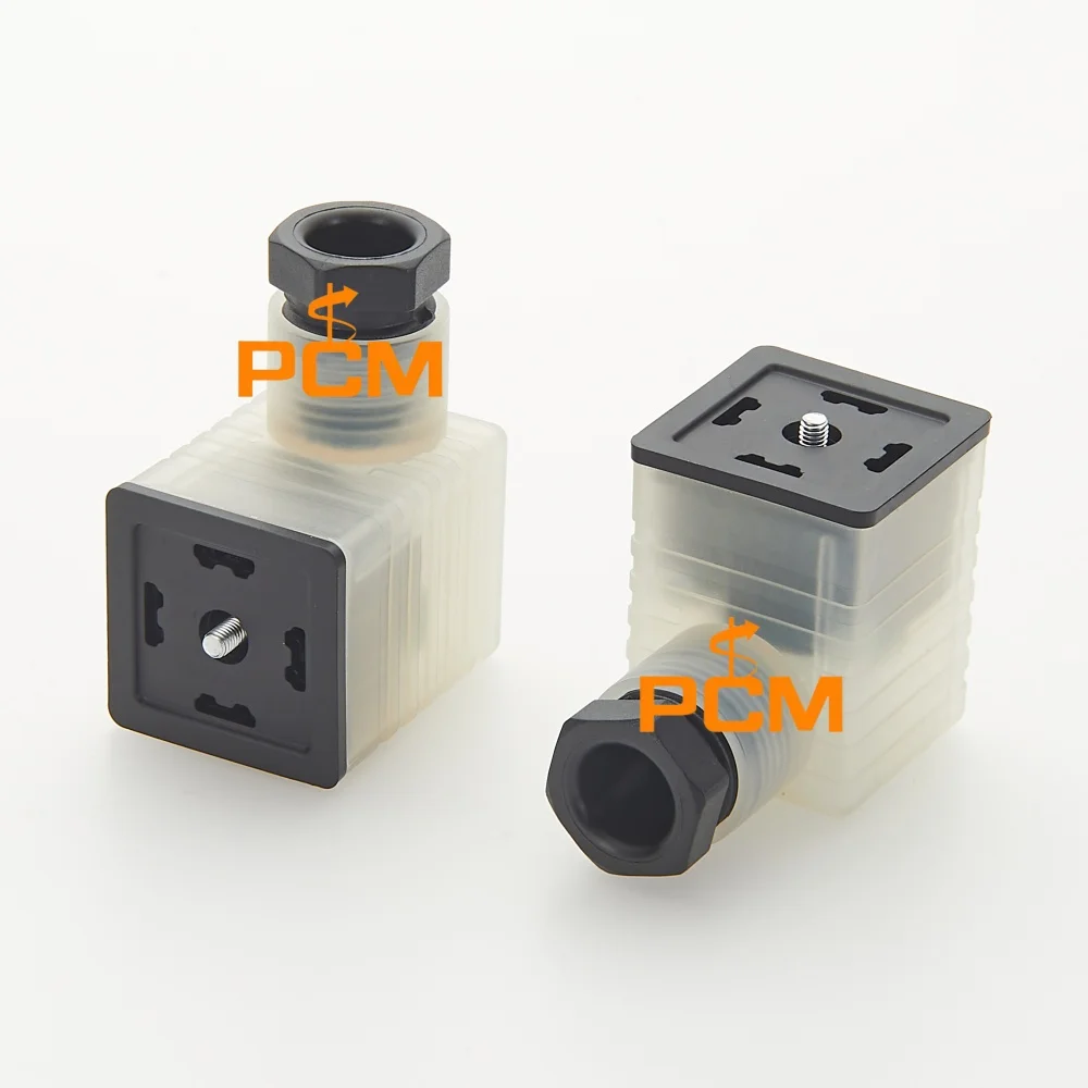 Hirschmann GDML 2016 LED 24 YE 934413002 934413003 Solenoid Valve Connector DIN 43650 Type A 24V Yellow LED Industrial Plug
