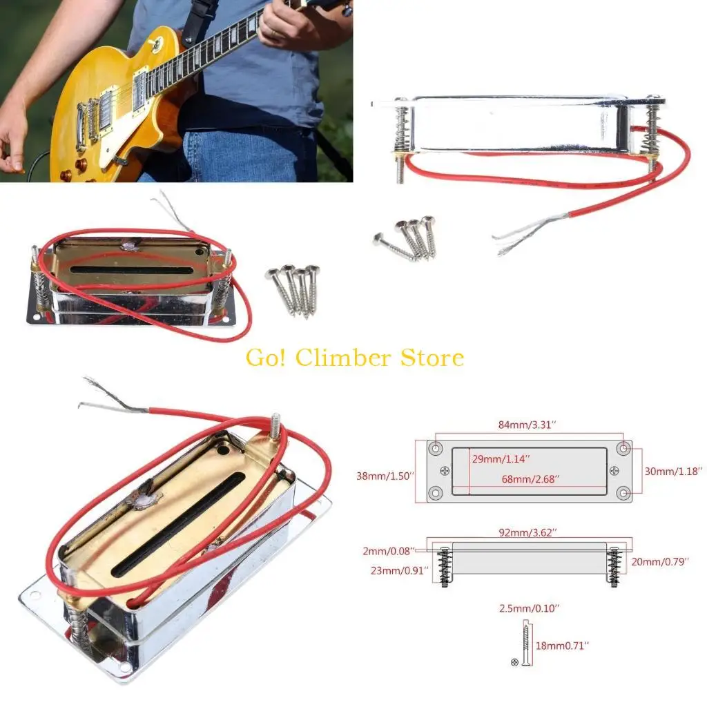 

Q84C Mini Humbucker Pickup Suitable for Electric Guitar 6.5K Resistance