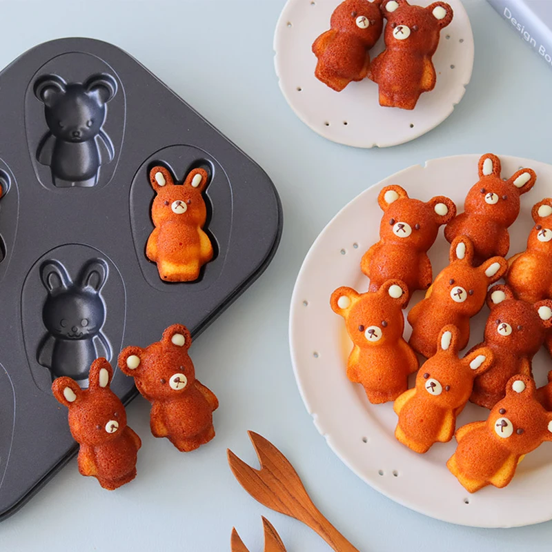 Outils de décoration de gâteau, motif lapin mignon de dessin animé, pour cuisson d'escal6