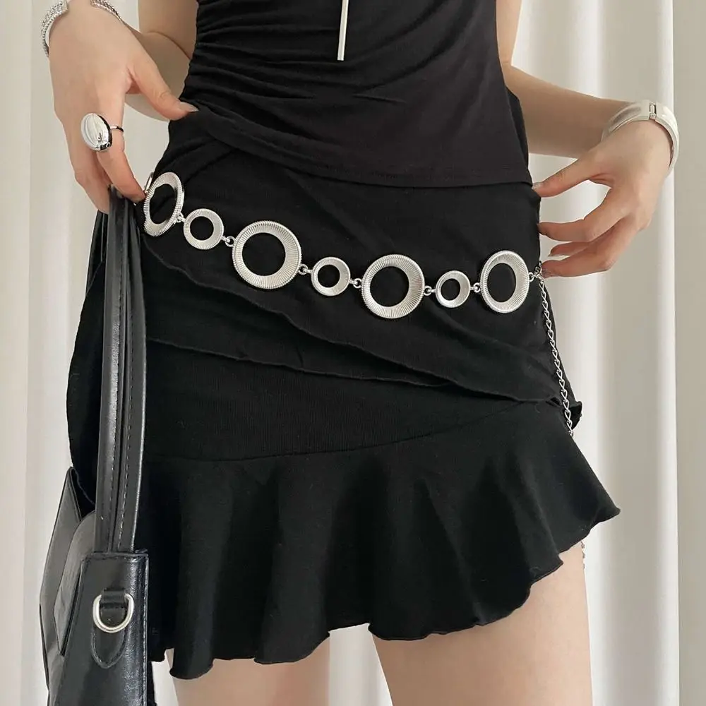 

Belly Chain Metal Circular Ring Waist Chain Gold Body Chain Bohemian Waist Chain Accessory Silver Dress Belt Chains Women