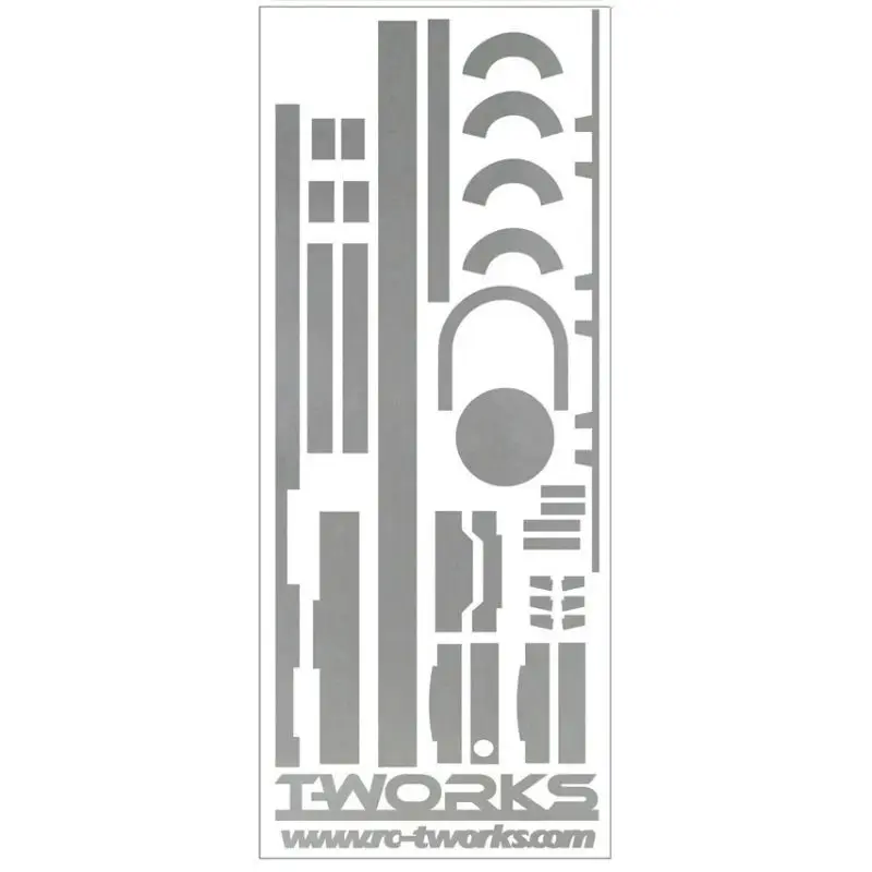 Original T Works TS-035M Metal Chrome Radio Skin Sticker (For KO 3D Extension Unit) Rc Tool