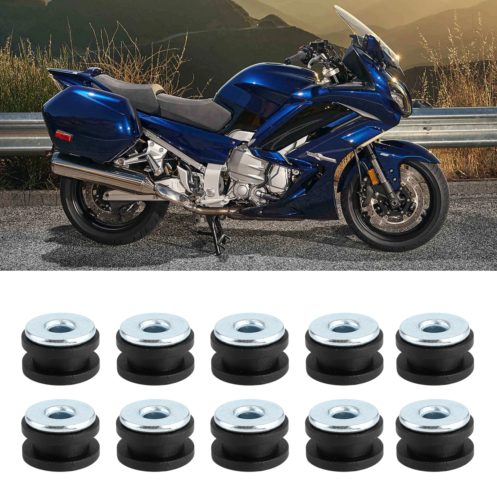 Motorcycle Rubber Grommets Kit Replacement Accessories For Fairings Cowling