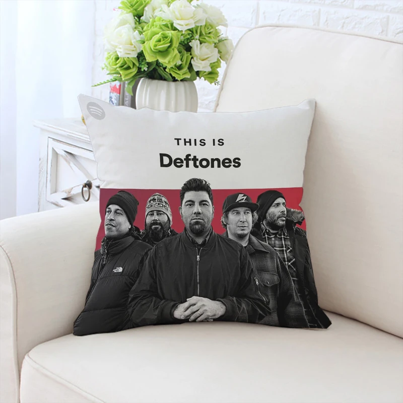 45x45cm Pillowcase D-Deftones Fan Gifts  Double-sided Printed Sofa Decoration Cushion Cover Car Decoration Cushion Cover 50x50cm