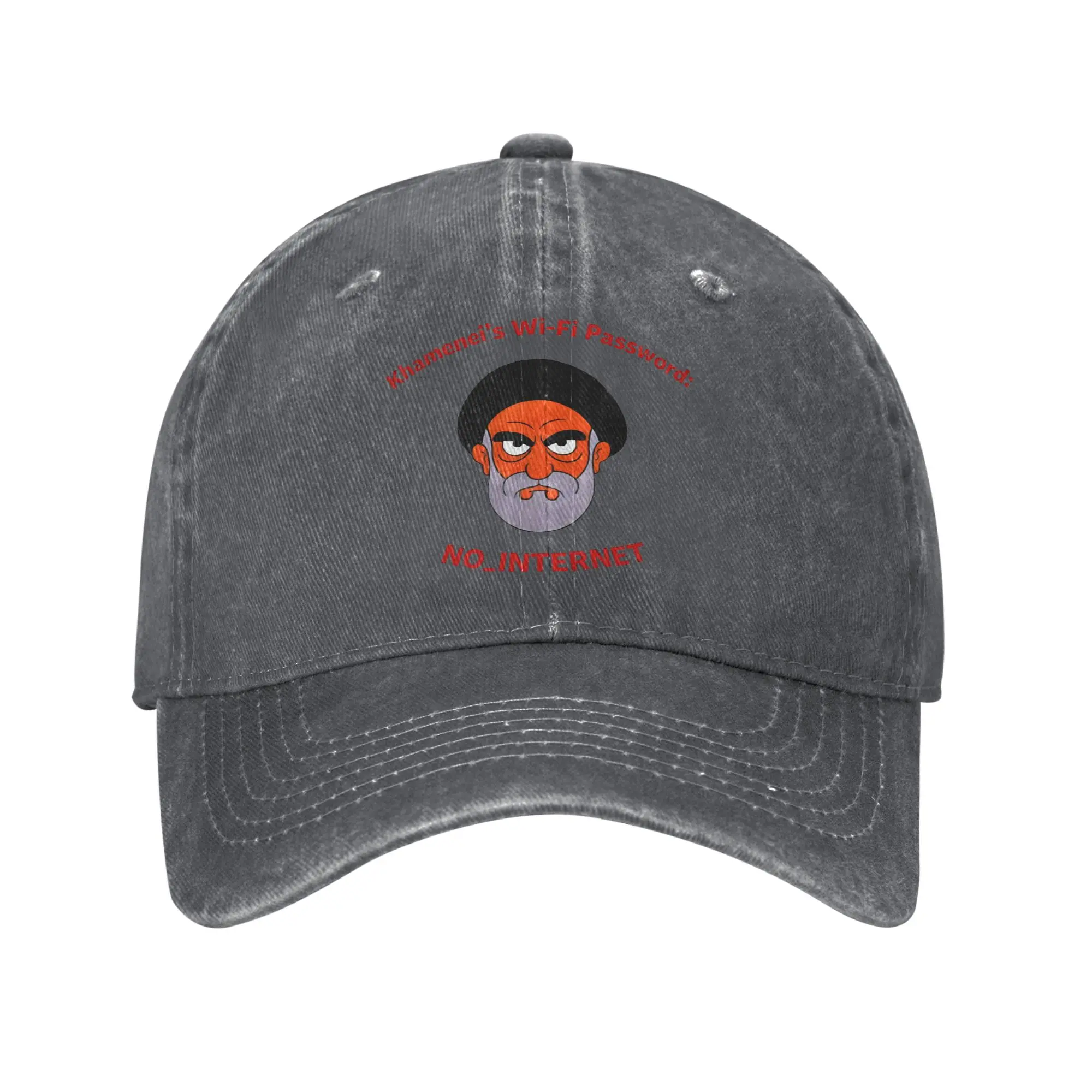 Khamenei Wi-Fi Password No Internet Political Satire Baseball Cap Accessories for Men Women  Adjustable Trucker Hat