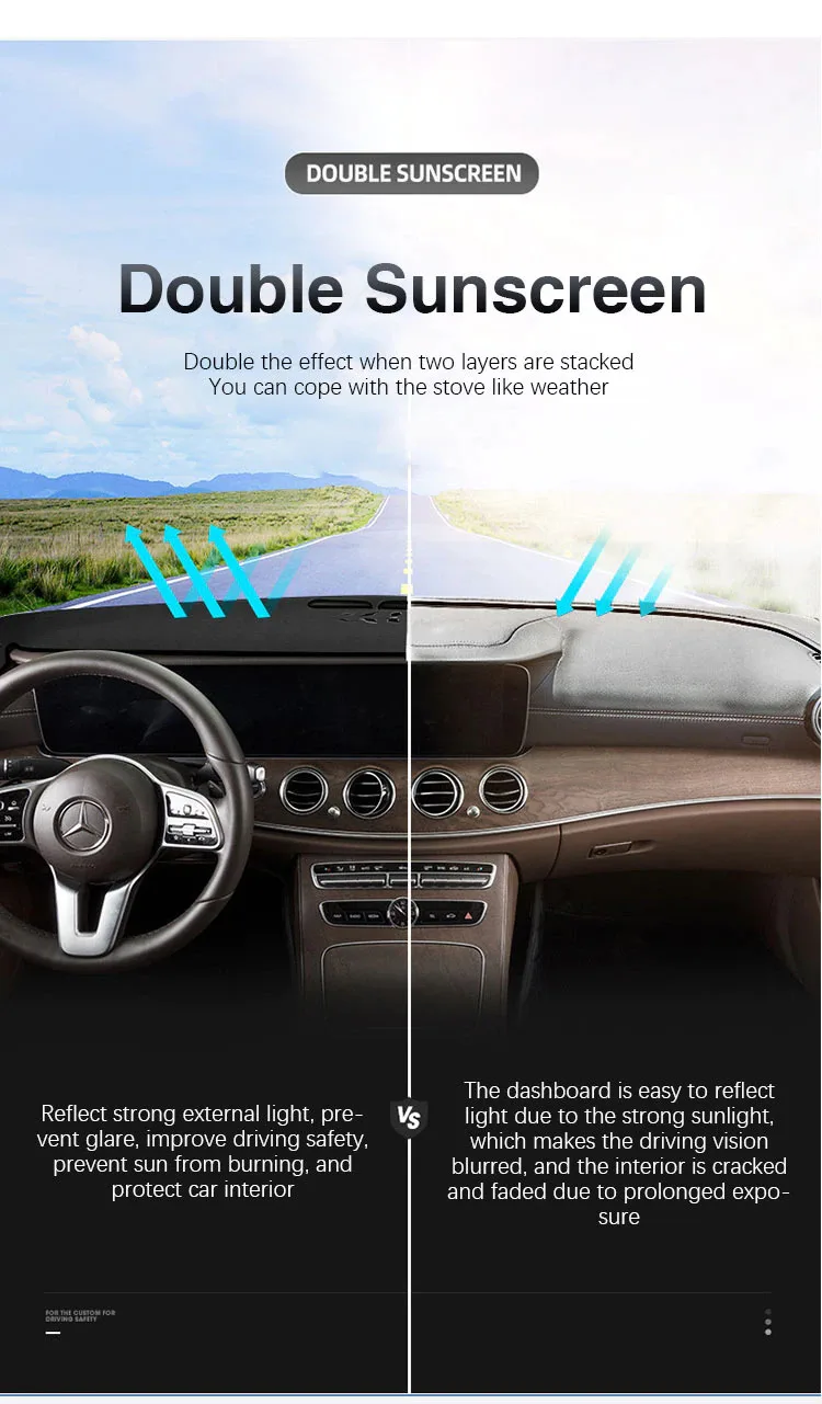 

For Lincoln Corsair 2020~2024 Car Dashboard Cover Mat Sun Shade Pads Interior Carpet Protective Avoid Light Carpet Accessories