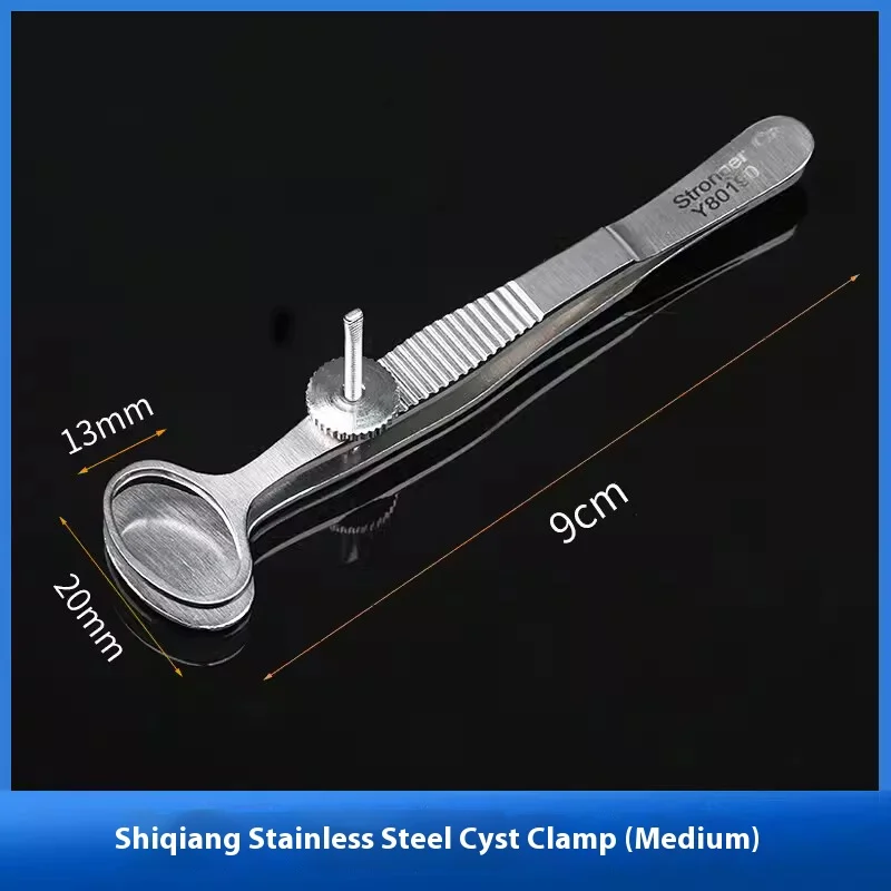 Stainless Steel Chalazion Forceps Tweezers Ophthalmic Eyelid Instrument Curved Straight