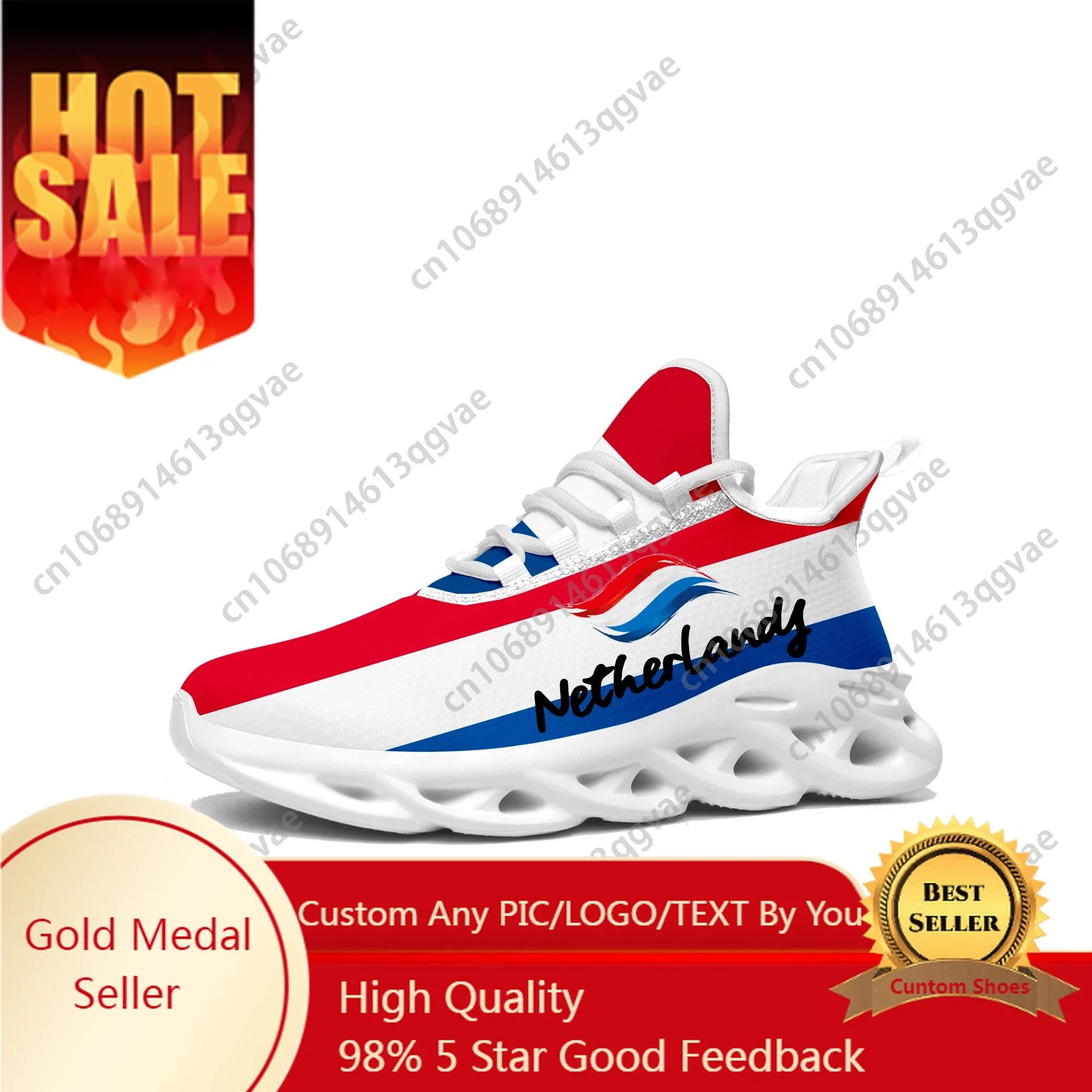 

Dutch Flag Flats Sneakers Mens Womens Aaron Sports Running Sneaker Lace Up Mesh Footwear Netherlands Tailor-made Shoe White