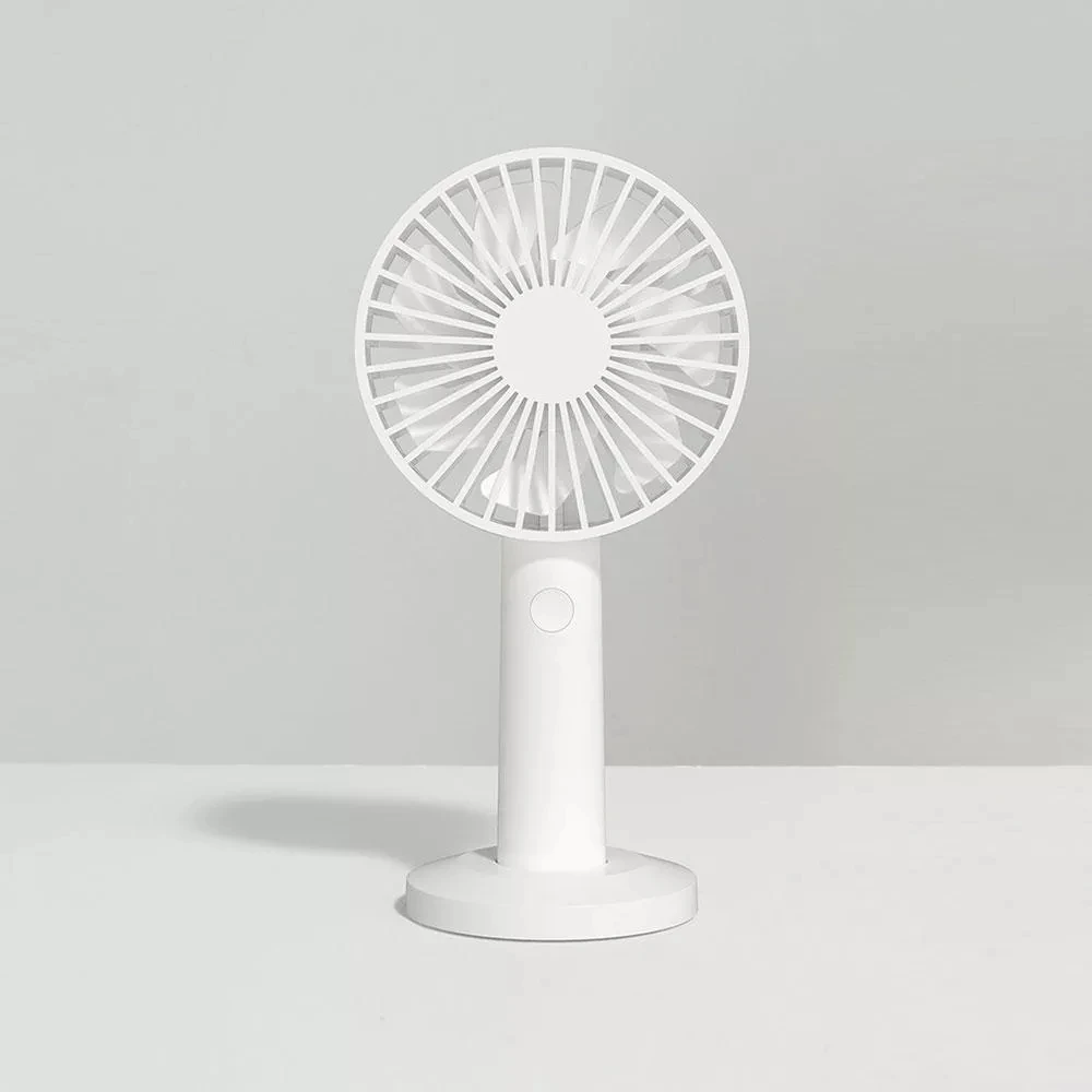 Qualitell 1800mAh Portable Handheld Fan Desk Fan with Base Small Hand Fan Rechargeable Vertical Pocket Mini Fan Three Wind Speed