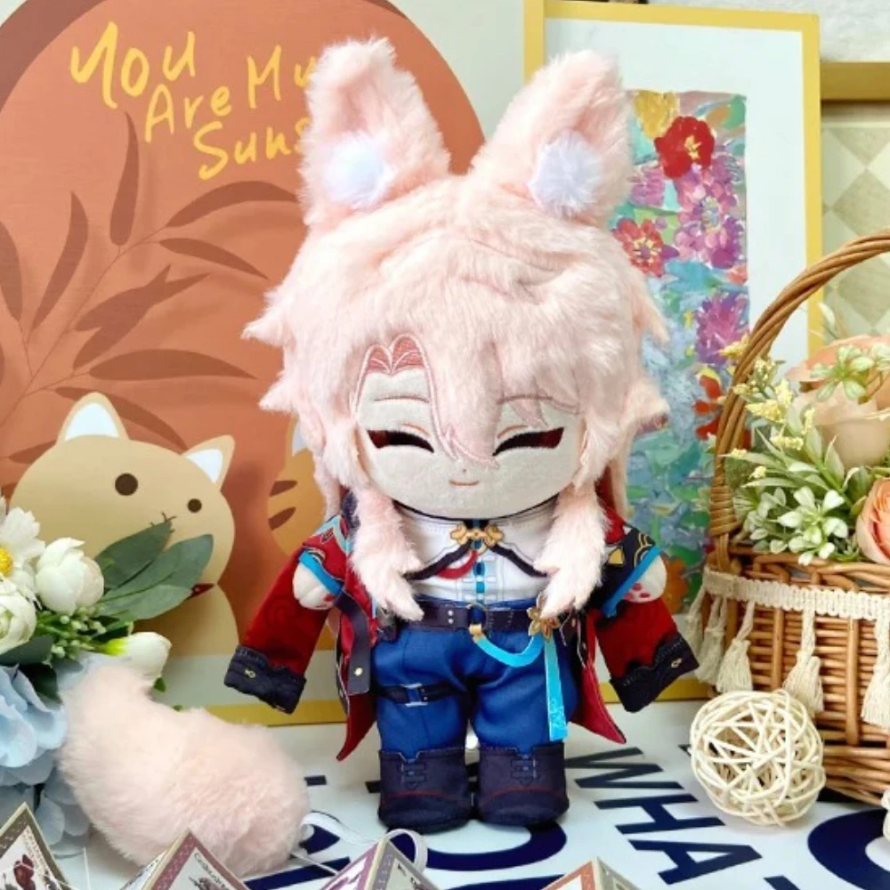 

20cm Game Honkai: Star Rail Kawaii Cosplay Soft Cotton Doll Body With Clothes Set Jiao Qiu Anime Plushies Toy Figures Fans Gift