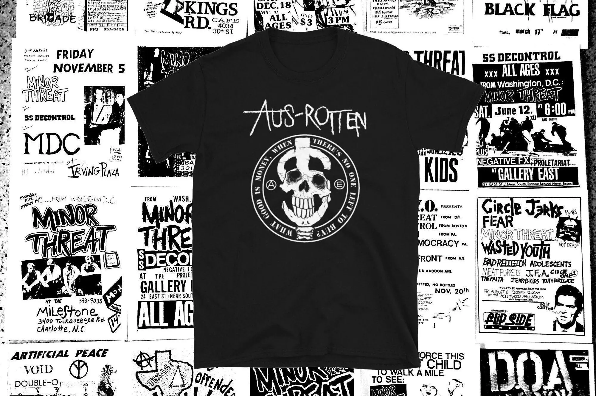 Aus Rotten Short Sleeve Shirt Punk Crust Dbeat Hardcore