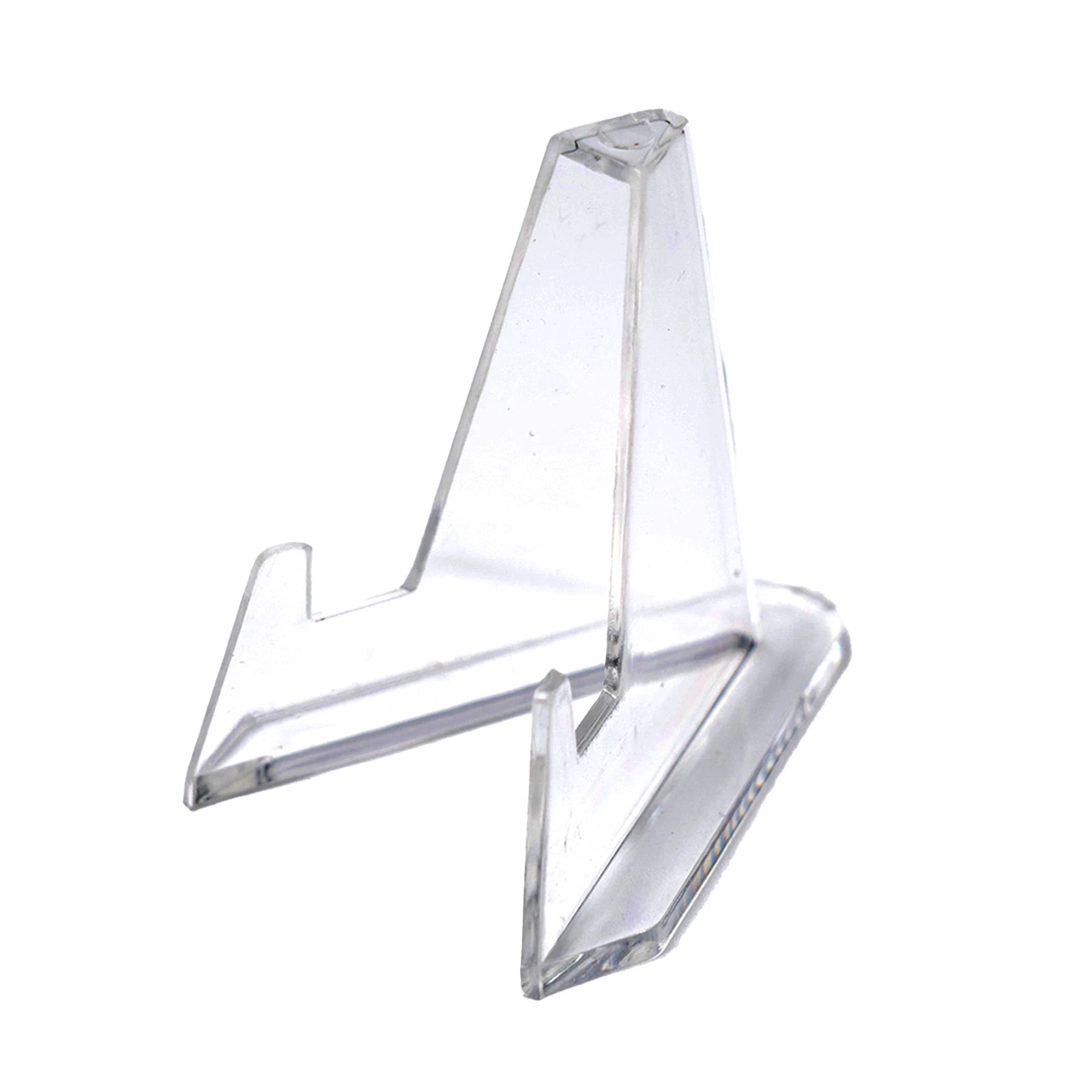 10PCS Transparent Coin Display Stand Rack Acrylic Triangle Commemorative Coin Display Stand Medal Support Holder Home Decoration