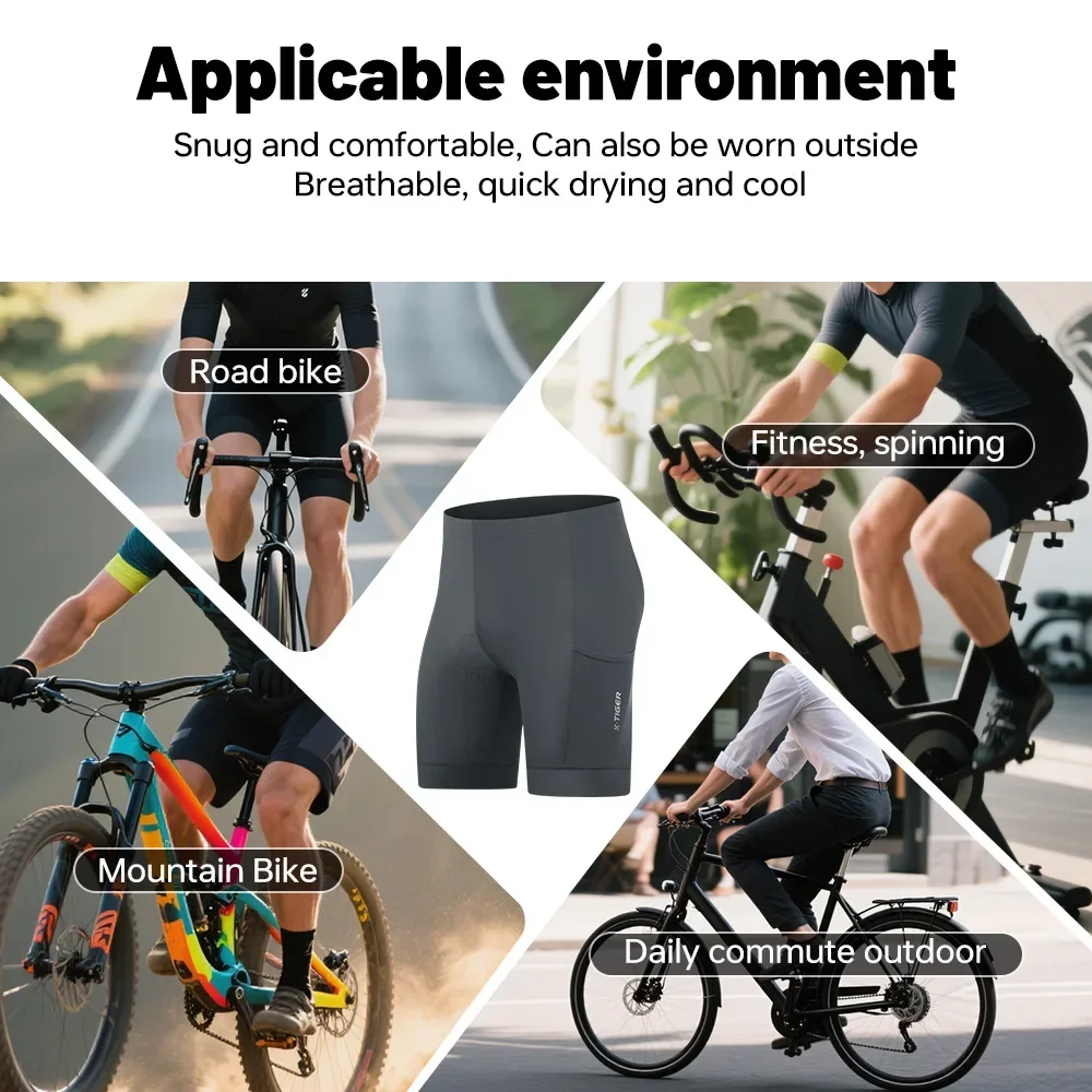 X-TIGER الدراجات السراويل 6D جل خففت الدراجات السراويل الجبلية الدراجات ملخصات الدراجات صالة السراويل اليوغا السراويل الرياضية سراويل رياضية #6