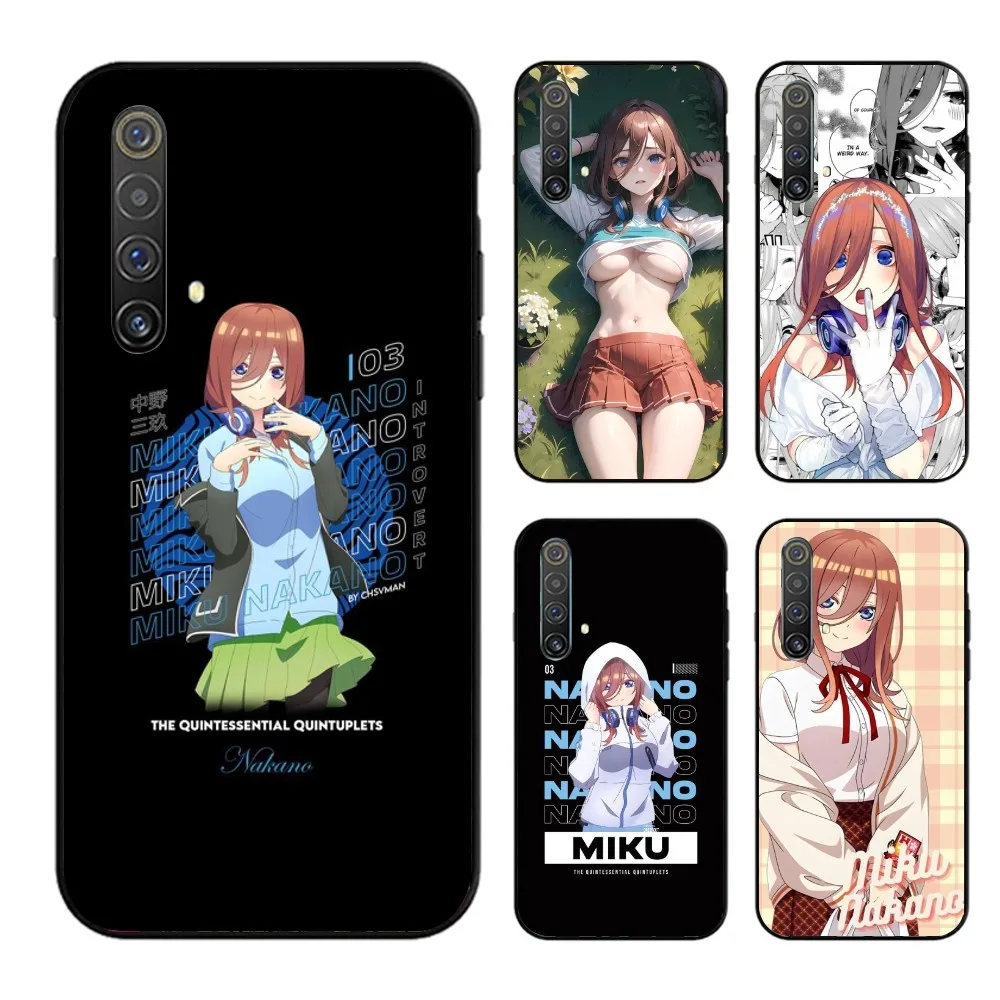 Nakano Miku Mobile Cell Phone Case for OPPO Find X5 X3 X2 A93 Reno 8 7 Pro A74 A72 A53 Black Soft Phone Cover Funda