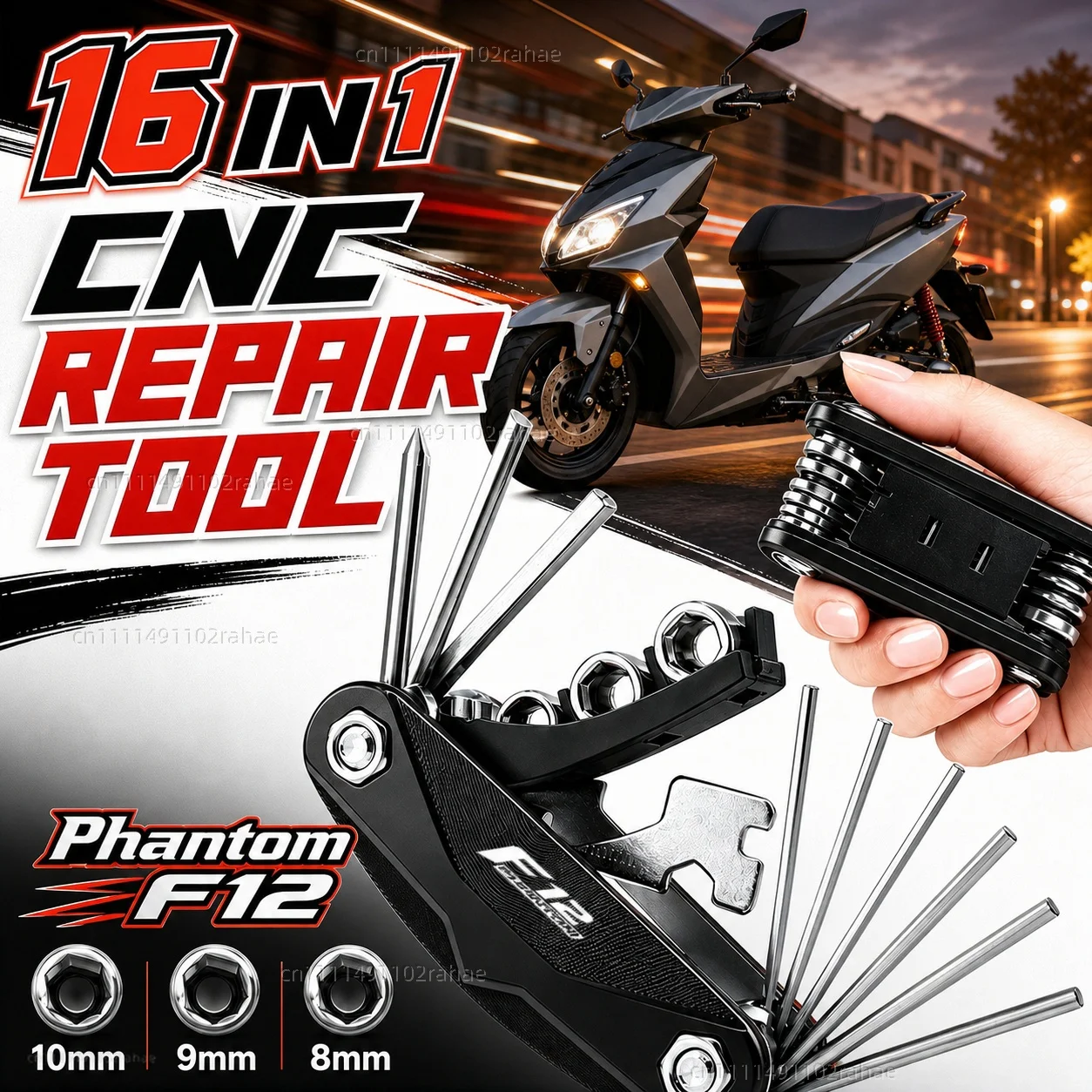 For Malaguti Phantom F12 1998-2012 Motorcycle Tool Repair Kit Multifunctional Screwdriver Wrench Hex Key Set Portable Bike