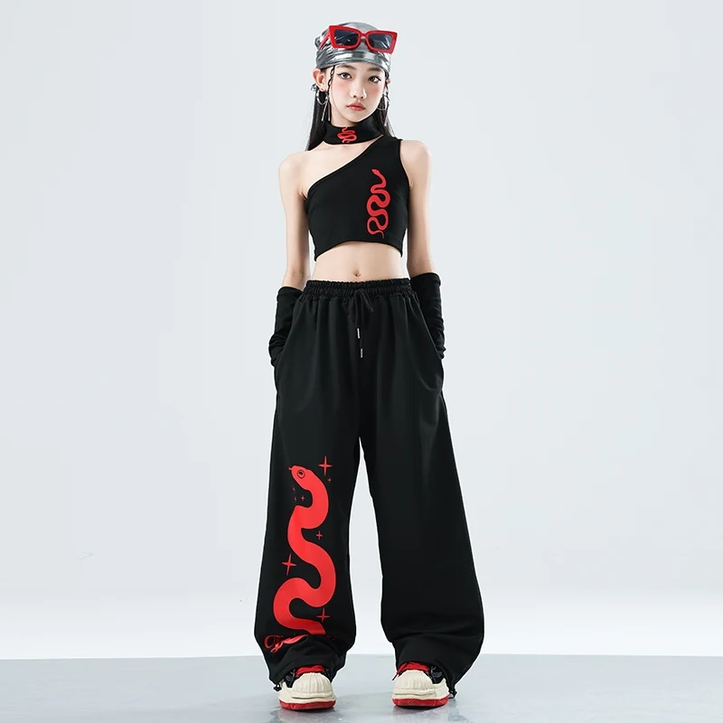 Groepsprestaties Kpop Outfit Meisjes Jazzdans Kostuum Kids Cool Hip Hop Kleding Kinderen Street Dance Kleding SL12973
