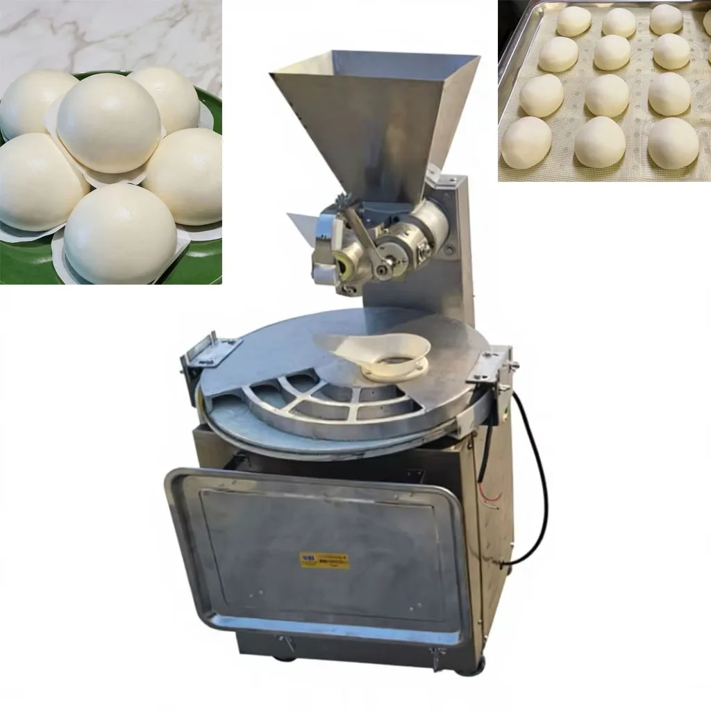 Commercial Small-scale Automatic Dough Steamed Bun Maker with Motor / Food Grade Stainless Steel Steamed Bread Molding Machine