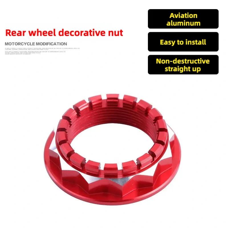 Cubierta de tuerca eje rueda trasera motocicleta, cubiertas tornillos decorativas, accesorios aptos para Qianjiang S